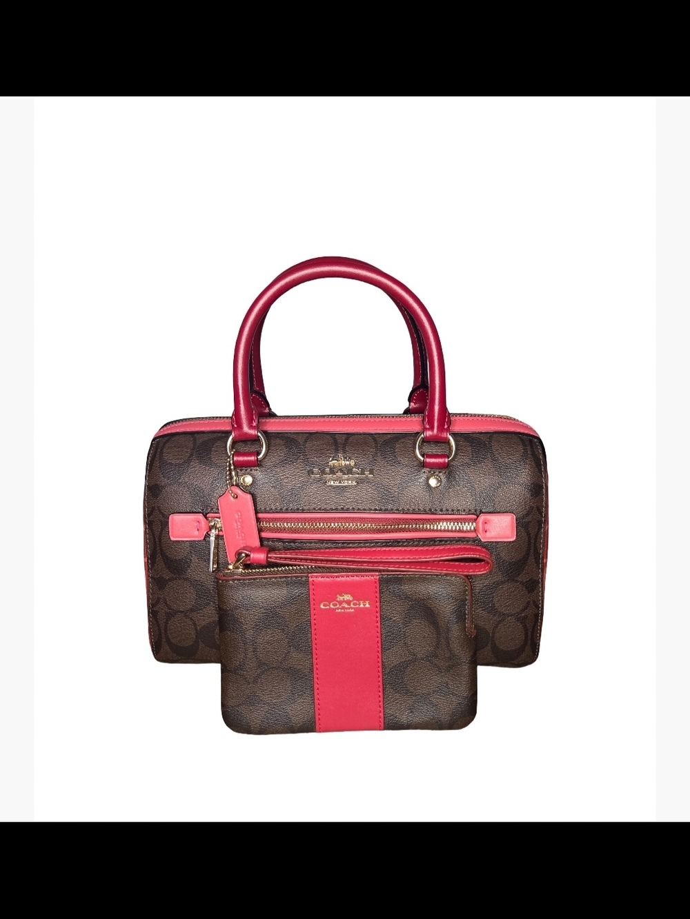 Coach Rowan Satchel and wrislet set